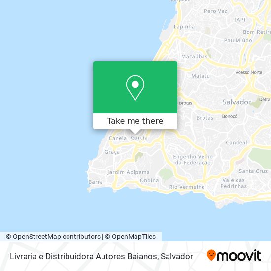 Mapa Livraria e Distribuidora Autores Baianos