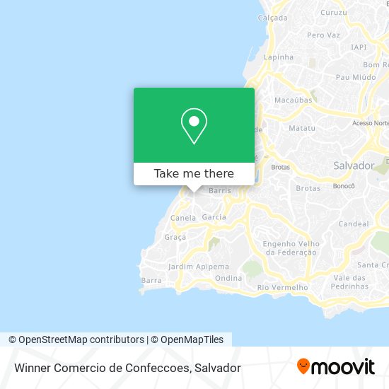 Winner Comercio de Confeccoes map