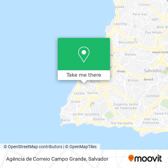 Mapa Agência de Correio Campo Grande