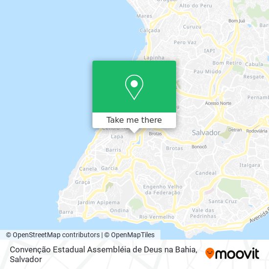 Convenção Estadual Assembléia de Deus na Bahia map