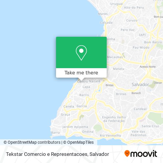 Mapa Tekstar Comercio e Representacoes