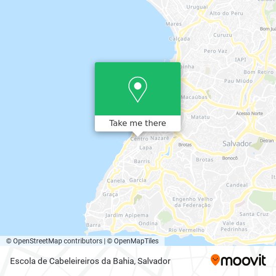 Mapa Escola de Cabeleireiros da Bahia