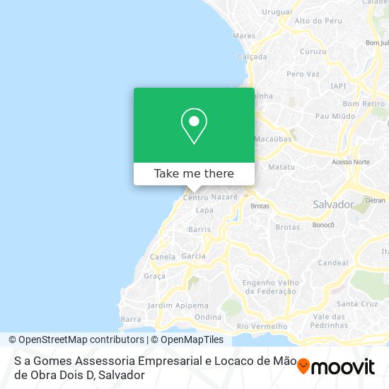 Mapa S a Gomes Assessoria Empresarial e Locaco de Mão de Obra Dois D