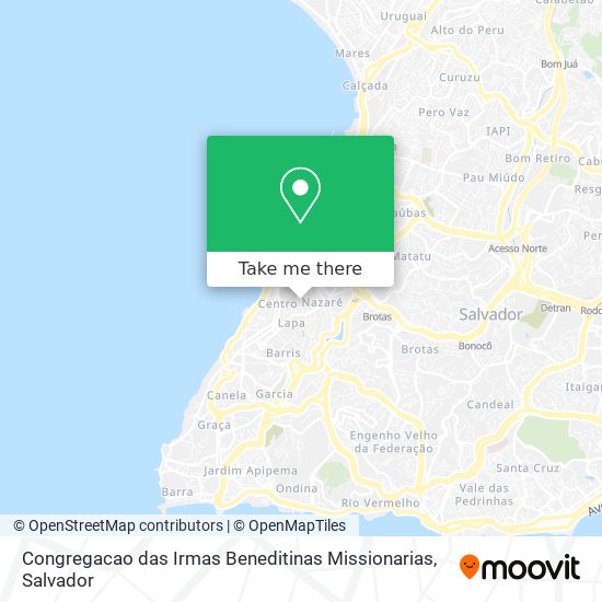 Congregacao das Irmas Beneditinas Missionarias map