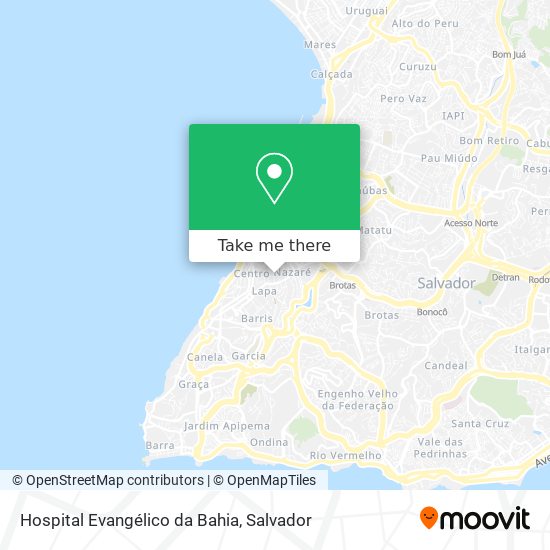 Hospital Evangélico da Bahia map