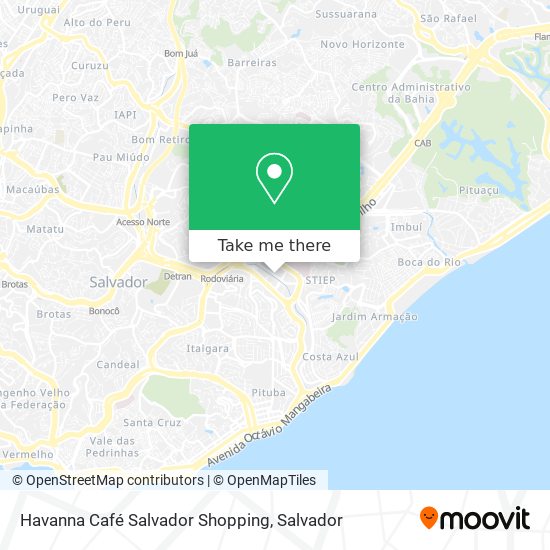 Havanna Café Salvador Shopping map