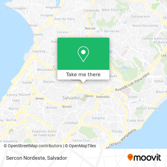 Sercon Nordeste map