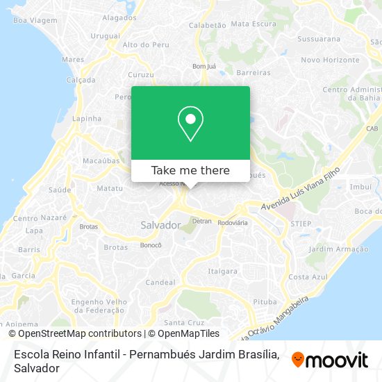 Escola Reino Infantil - Pernambués Jardim Brasília map