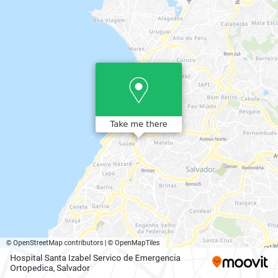 Hospital Santa Izabel Servico de Emergencia Ortopedica map