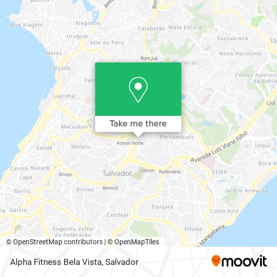 Alpha Fitness Bela Vista map