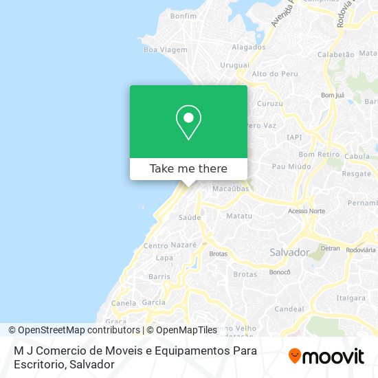 Mapa M J Comercio de Moveis e Equipamentos Para Escritorio