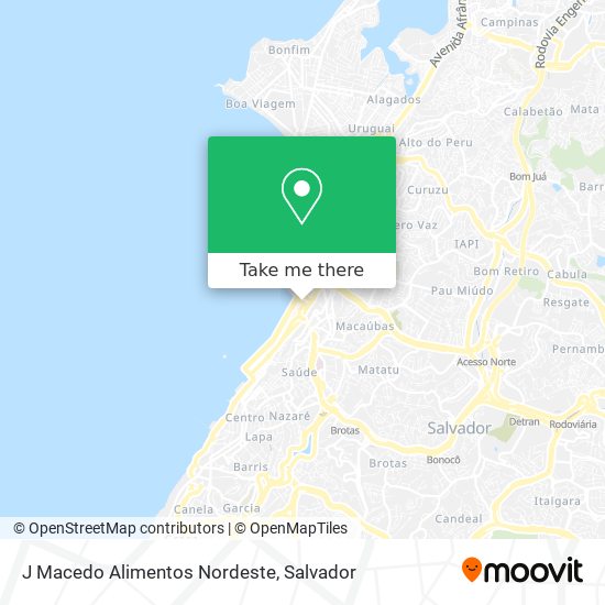 Mapa J Macedo Alimentos Nordeste