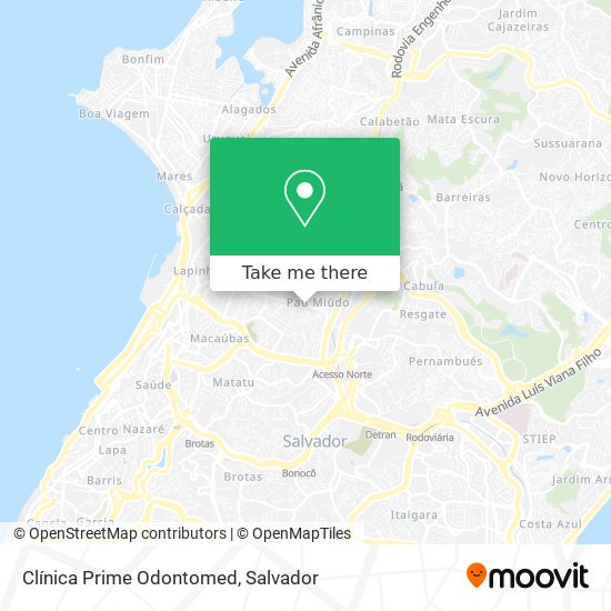 Clínica Prime Odontomed map