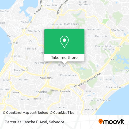 Parcerias Lanche E Acai map