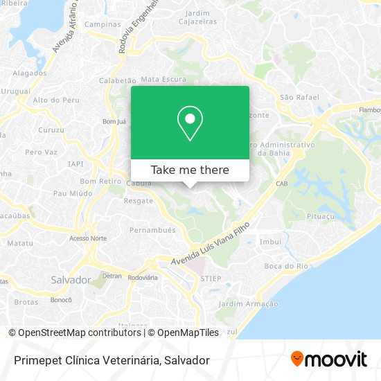 Mapa Primepet Clínica Veterinária