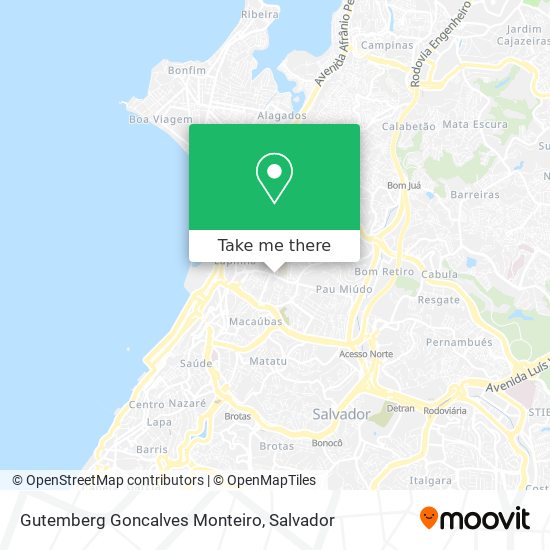 Gutemberg Goncalves Monteiro map