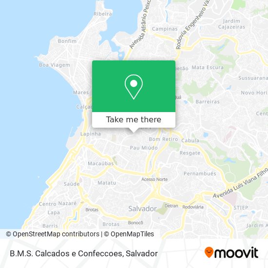 Mapa B.M.S. Calcados e Confeccoes