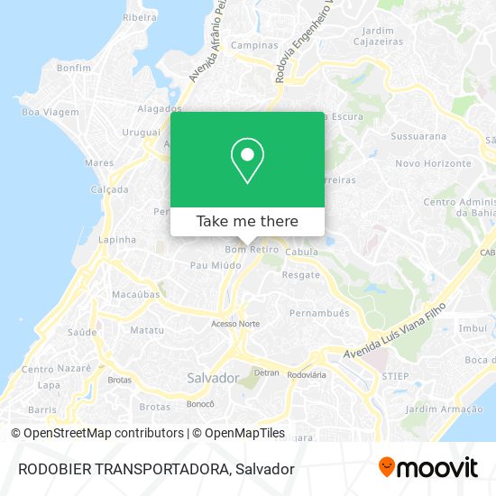 Mapa RODOBIER TRANSPORTADORA