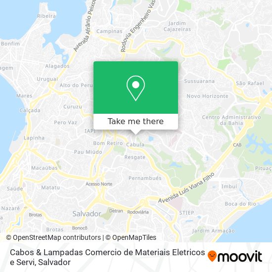 Cabos & Lampadas Comercio de Materiais Eletricos e Servi map