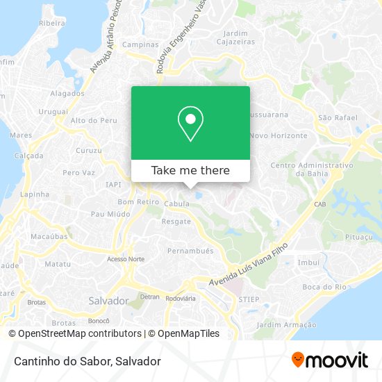 Mapa Cantinho do Sabor