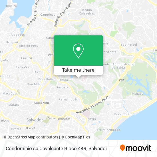 Mapa Condominio sa Cavalcante Bloco 449