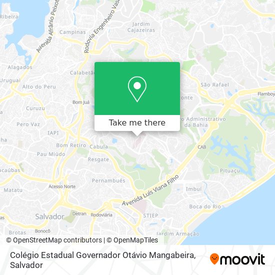 Mapa Colégio Estadual Governador Otávio Mangabeira