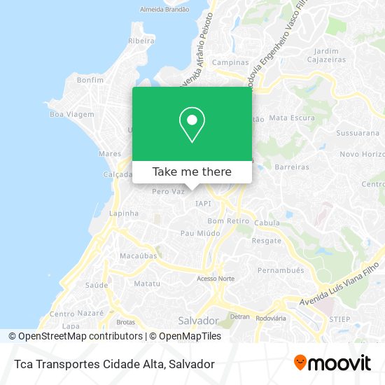 Mapa Tca Transportes Cidade Alta