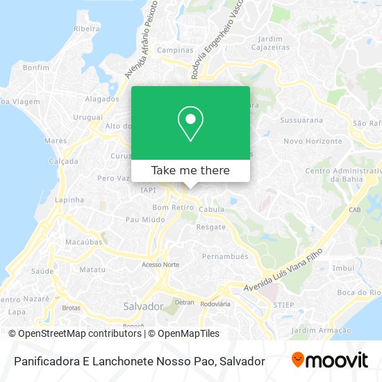 Panificadora E Lanchonete Nosso Pao map