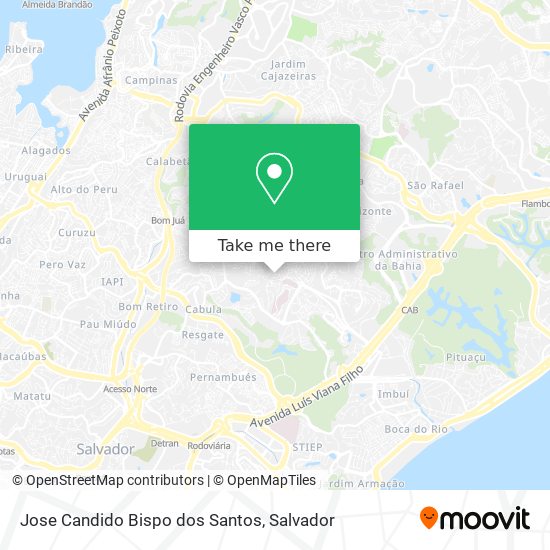 Mapa Jose Candido Bispo dos Santos