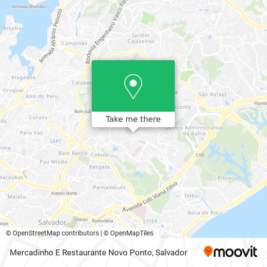 Mercadinho E Restaurante Novo Ponto map