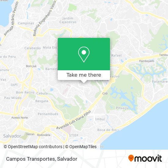 Campos Transportes map