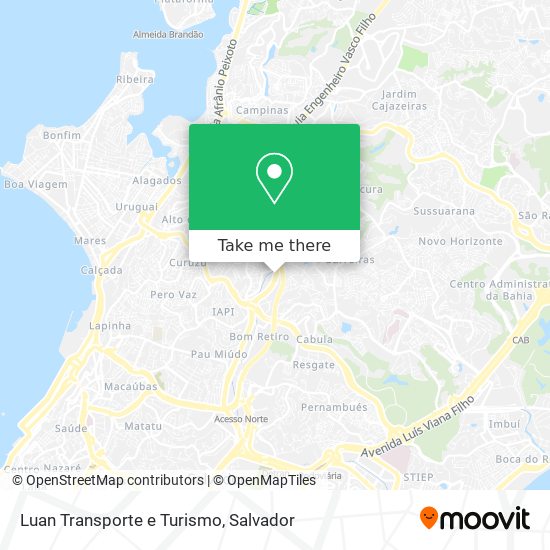 Mapa Luan Transporte e Turismo