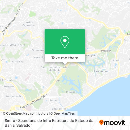 Sinfra - Secretaria de Infra Estrutura do Estado da Bahia map