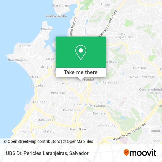 UBS Dr. Pericles Laranjeiras map