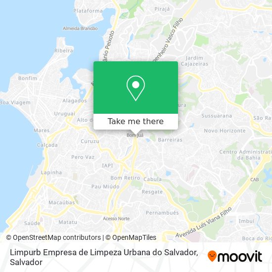 Limpurb Empresa de Limpeza Urbana do Salvador map