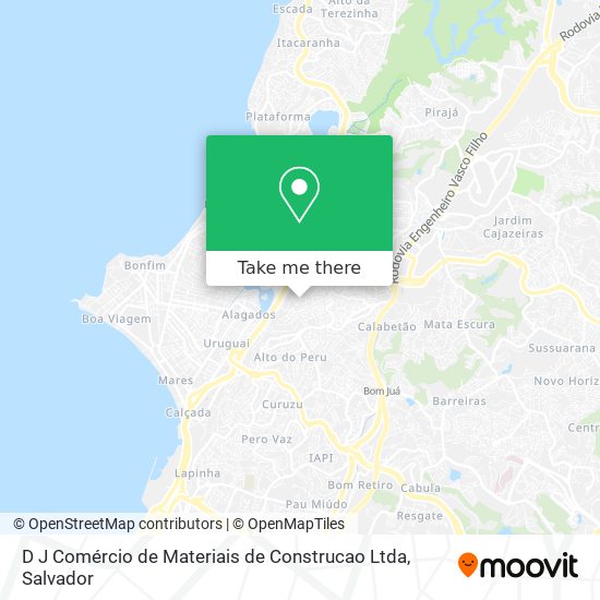 D J Comércio de Materiais de Construcao Ltda map