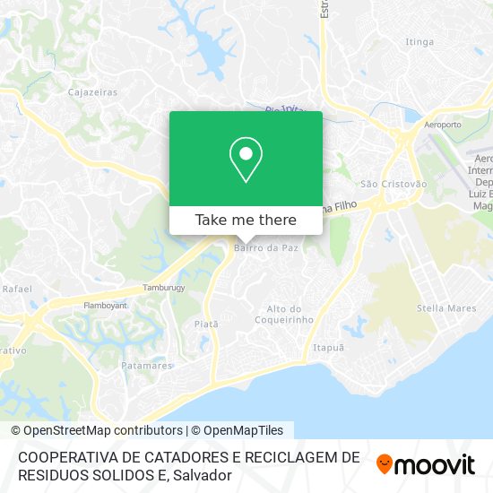 COOPERATIVA DE CATADORES E RECICLAGEM DE RESIDUOS SOLIDOS E map