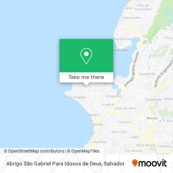 Mapa Abrigo São Gabriel Para Idosos de Deus