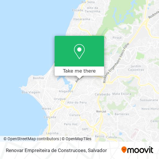 Mapa Renovar Empreiteira de Construcoes