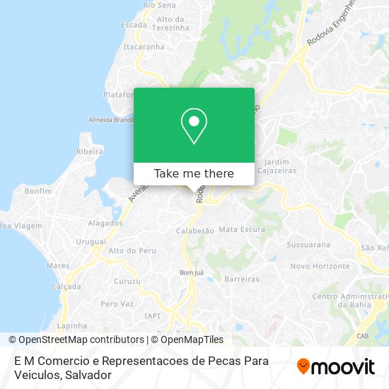 E M Comercio e Representacoes de Pecas Para Veiculos map