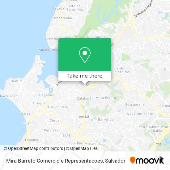 Mira Barreto Comercio e Representacoes map