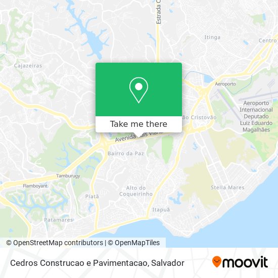 Mapa Cedros Construcao e Pavimentacao