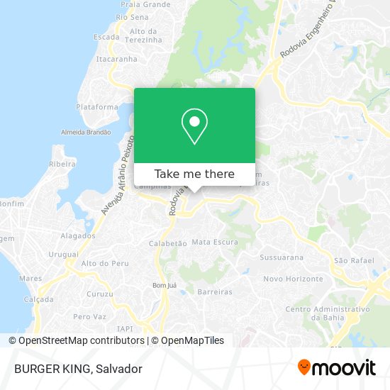 BURGER KING map