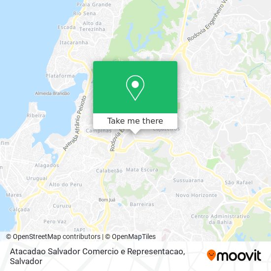 Atacadao Salvador Comercio e Representacao map