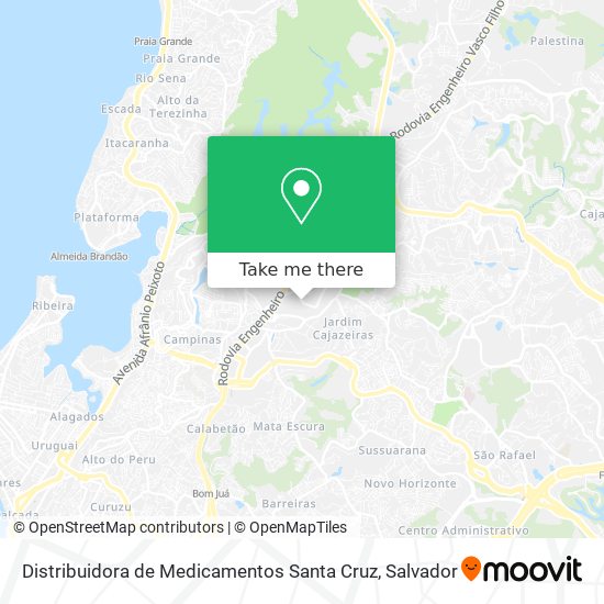 Mapa Distribuidora de Medicamentos Santa Cruz