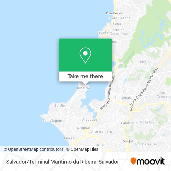 Mapa Salvador / Terminal Marítimo da Ribeira