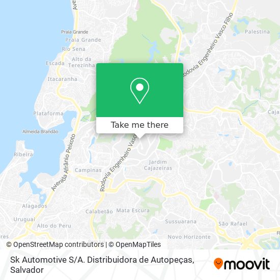 Mapa Sk Automotive S / A. Distribuidora de Autopeças