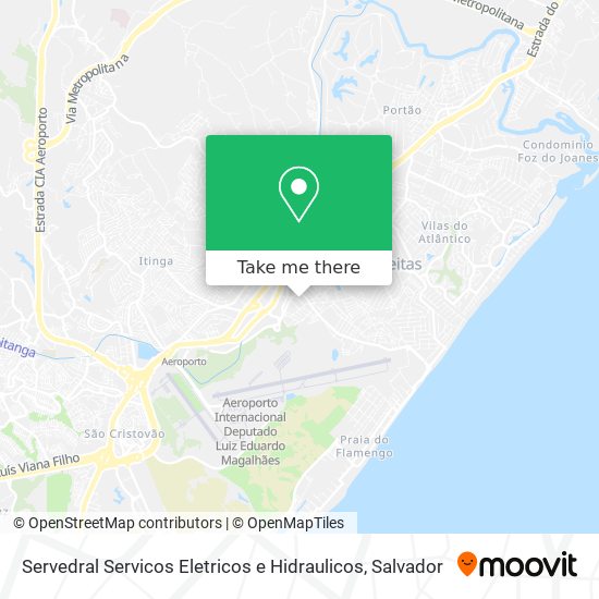 Mapa Servedral Servicos Eletricos e Hidraulicos