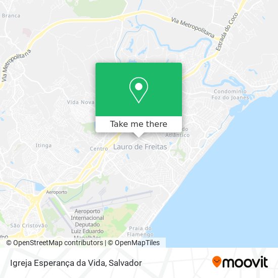 Mapa Igreja Esperança da Vida