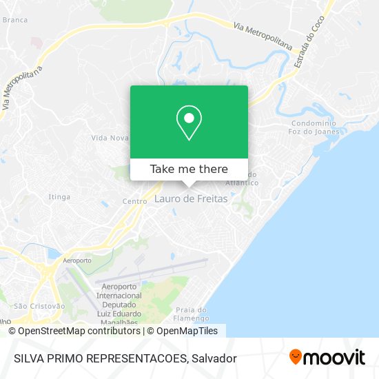 Mapa SILVA PRIMO REPRESENTACOES